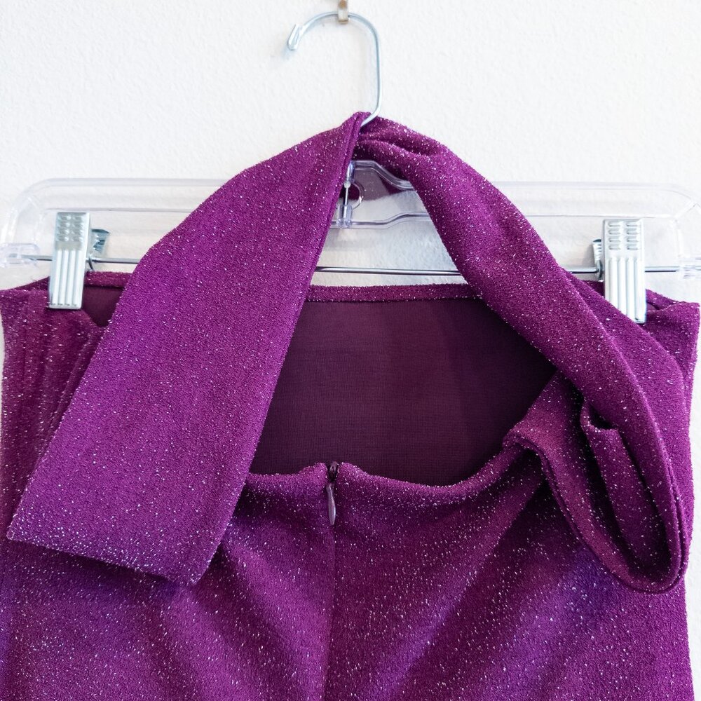 Delfi Collective Mica Maxi Halter Dress in Purple, Size Medium - Picture 8 of 12